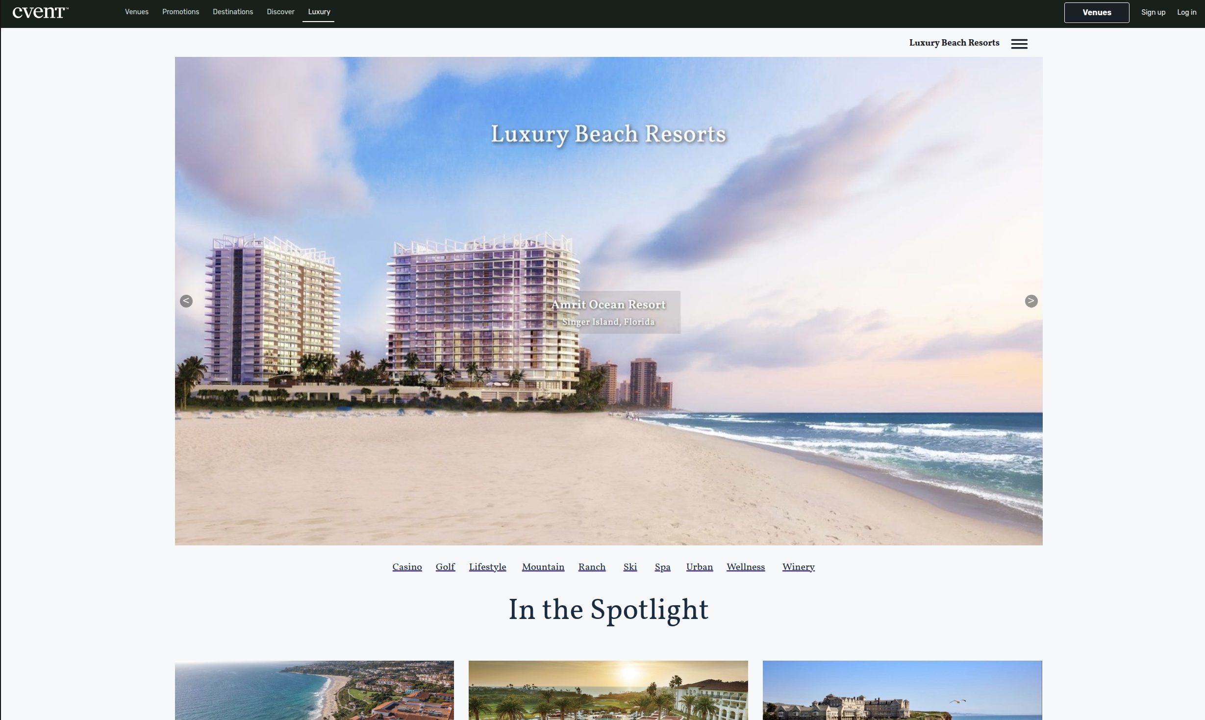 Example branded event experience displayed through Cvent
